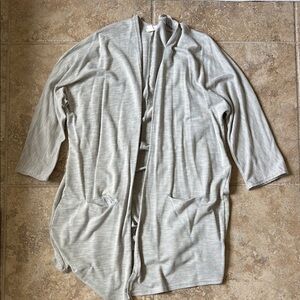 DONNI. Heather Gray Open Cardigan